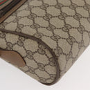 GUCCI GG Supreme Web Sherry Line Bag PVC Beige Gold 119 02 088 Auth BA12405-14