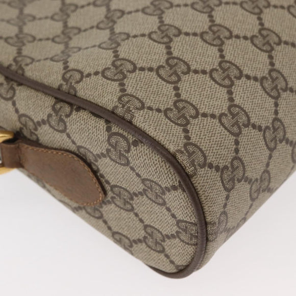 GUCCI GG Supreme Web Sherry Line Bag PVC Beige Gold 119 02 088 Auth BA12405
