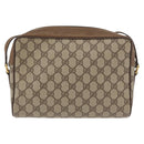 GUCCI GG Supreme Web Sherry Line Bag PVC Beige Gold 119 02 088 Auth BA12405-2