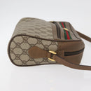 GUCCI GG Supreme Web Sherry Line Bag PVC Beige Gold 119 02 088 Auth BA12405-3