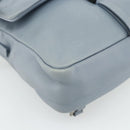 PRADA Backpack Leather Light Blue Silver Auth BA12406A-15