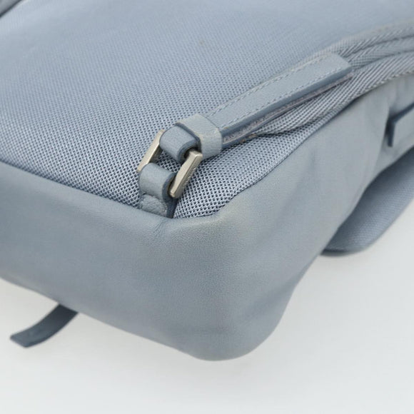 PRADA Backpack Leather Light Blue Silver Auth BA12406A