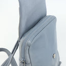 PRADA Backpack Leather Light Blue Silver Auth BA12406A-10
