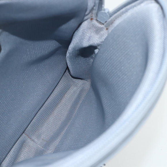 PRADA Backpack Leather Light Blue Silver Auth BA12406A