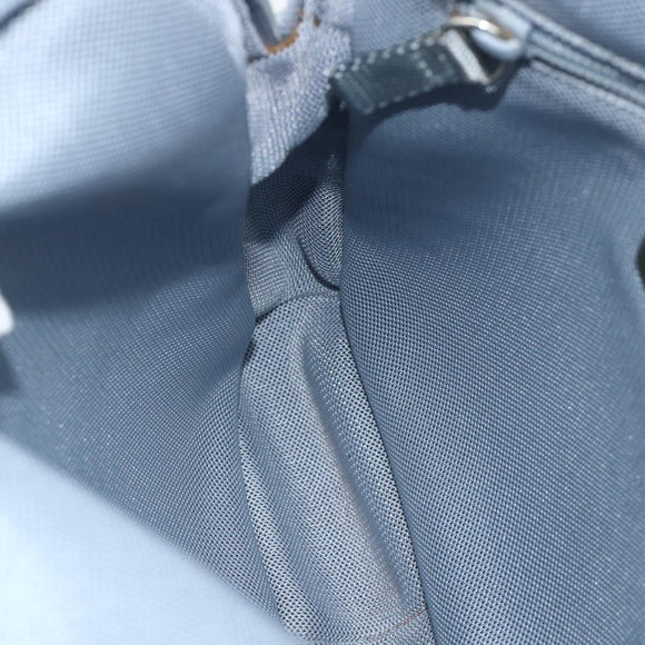 PRADA Backpack Leather Light Blue Silver Auth BA12406A