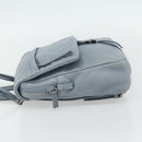PRADA Backpack Leather Light Blue Silver Auth BA12406A-3