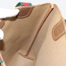 GUCCI GG Supreme Web Sherry Line Tote Bag PVC Beige Red 39 02 003 Auth BA12408-18