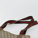GUCCI GG Supreme Web Sherry Line Tote Bag PVC Beige Red 39 02 003 Auth BA12408-8