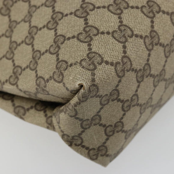 GUCCI GG Supreme Tote Bag PVC Beige Gold 39 02 061 Auth BA12409