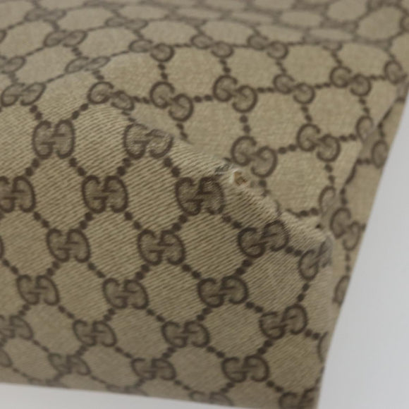 GUCCI GG Supreme Tote Bag PVC Beige Gold 39 02 061 Auth BA12409