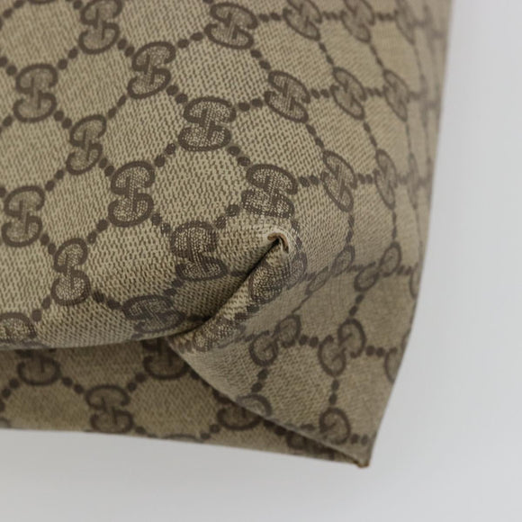 GUCCI GG Supreme Tote Bag PVC Beige Gold 39 02 061 Auth BA12409