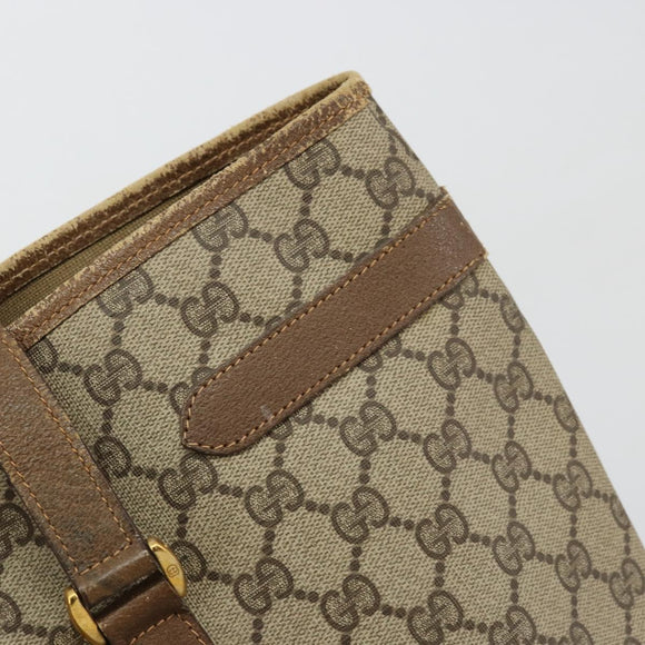 GUCCI GG Supreme Tote Bag PVC Beige Gold 39 02 061 Auth BA12409