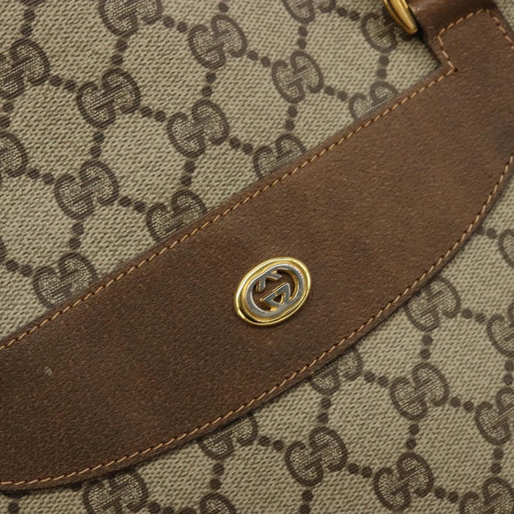 GUCCI GG Supreme Tote Bag PVC Beige Gold 39 02 061 Auth BA12409