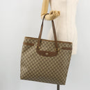 GUCCI GG Supreme Tote Bag PVC Beige Gold 39 02 061 Auth BA12409-23