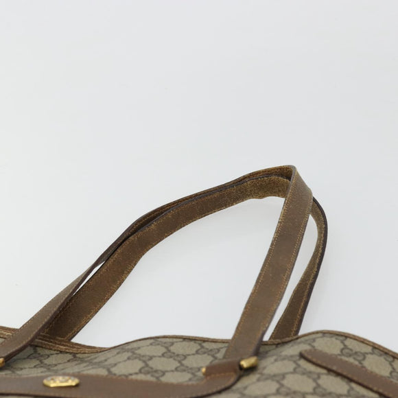 GUCCI GG Supreme Tote Bag PVC Beige Gold 39 02 061 Auth BA12409