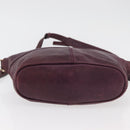 GIVENCHY Nightingale Hand Bag Leather 2way Purple Gold Auth BA12411A-5