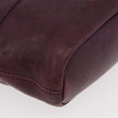 GIVENCHY Nightingale Hand Bag Leather 2way Purple Gold Auth BA12411A-15