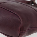 GIVENCHY Nightingale Hand Bag Leather 2way Purple Gold Auth BA12411A-10