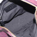 GIVENCHY Nightingale Hand Bag Leather 2way Purple Gold Auth BA12411A-11