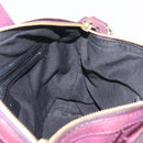 GIVENCHY Nightingale Hand Bag Leather 2way Purple Gold Auth BA12411A-20