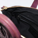 GIVENCHY Nightingale Hand Bag Leather 2way Purple Gold Auth BA12411A-22