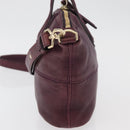 GIVENCHY Nightingale Hand Bag Leather 2way Purple Gold Auth BA12411A-3