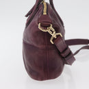 GIVENCHY Nightingale Hand Bag Leather 2way Purple Gold Auth BA12411A-4