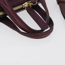 GIVENCHY Nightingale Hand Bag Leather 2way Purple Gold Auth BA12411A-7