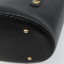 MCM Tote Bag Leather Black Gold Auth BA12413A-9