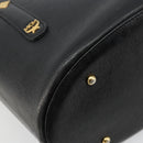 MCM Tote Bag Leather Black Gold Auth BA12413A-14