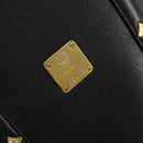 MCM Tote Bag Leather Black Gold Auth BA12413A-12