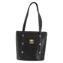 MCM Tote Bag Leather Black Gold Auth BA12413A-13