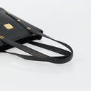 MCM Tote Bag Leather Black Gold Auth BA12413A-7