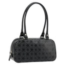 Salvatore Ferragamo Gancini Hand Bag Leather Black Silver Auth BA12414A-1