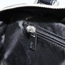 Salvatore Ferragamo Gancini Hand Bag Leather Black Silver Auth BA12414A-20