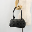 Salvatore Ferragamo Gancini Hand Bag Leather Black Silver Auth BA12414A-22