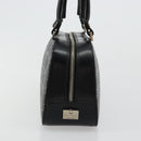 Salvatore Ferragamo Gancini Hand Bag Leather Black Silver Auth BA12414A-4