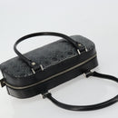 Salvatore Ferragamo Gancini Hand Bag Leather Black Silver Auth BA12414A-6