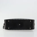 Salvatore Ferragamo Gancini Hand Bag Leather Black Silver Auth BA12414A-9