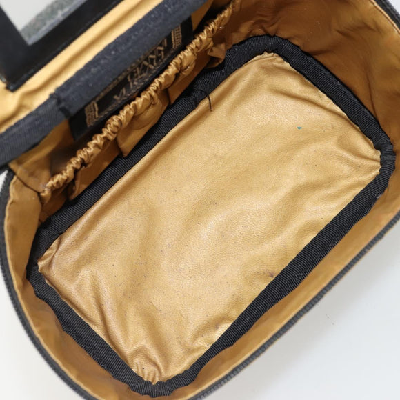 Gianni Versace Vanity Cosmetic Pouch Coated Canvas Yellow Gold Auth BA12417A