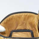 Gianni Versace Vanity Cosmetic Pouch Coated Canvas Yellow Gold Auth BA12417A-20