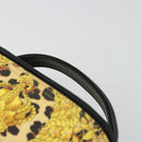 Gianni Versace Vanity Cosmetic Pouch Coated Canvas Yellow Gold Auth BA12417A-8