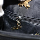 Salvatore Ferragamo Hand Bag Nylon Black Gold Auth BA12422-19