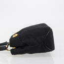 Salvatore Ferragamo Hand Bag Nylon Black Gold Auth BA12422-4