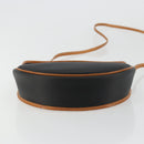 Christian Dior Shoulder Bag Coated Canvas Black Gold Auth BA12423-5