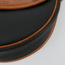 Christian Dior Shoulder Bag Coated Canvas Black Gold Auth BA12423-10