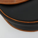 Christian Dior Shoulder Bag Coated Canvas Black Gold Auth BA12423-14