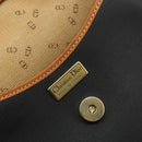 Christian Dior Shoulder Bag Coated Canvas Black Gold Auth BA12423-18