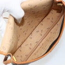 Christian Dior Shoulder Bag Coated Canvas Black Gold Auth BA12423-12
