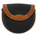 Christian Dior Shoulder Bag Coated Canvas Black Gold Auth BA12423-13